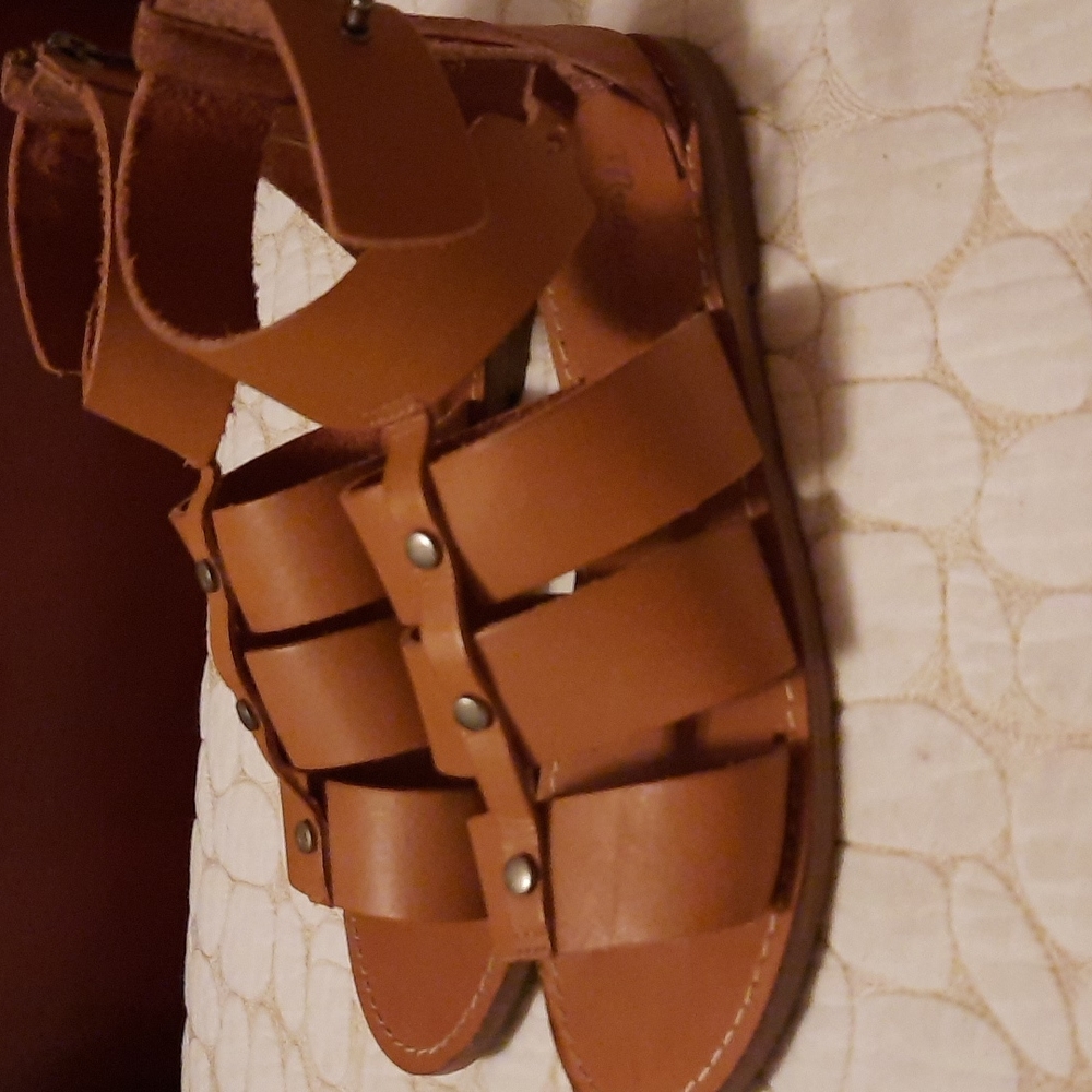 Madewell gladiator leather brown sandals